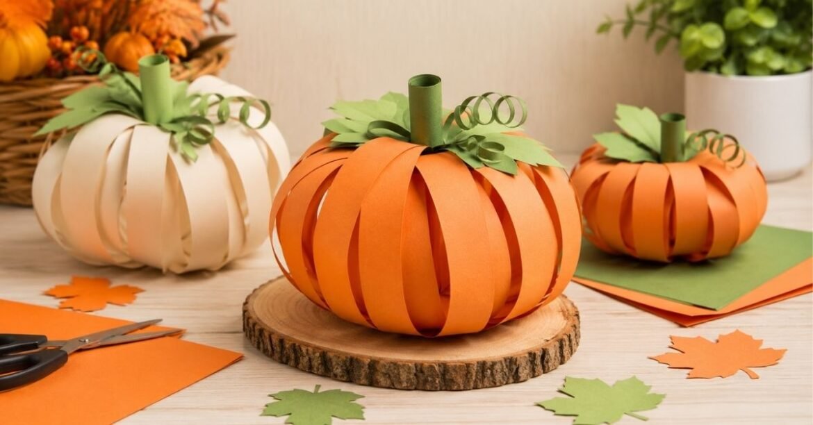 paper pumpkin craft